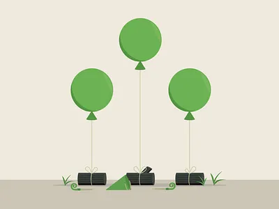 Forest Party balloon forest logs party