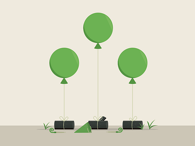 Forest Party balloon forest logs party