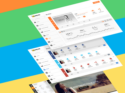 Promotion for Camilyo colourful icons marketing mockup presentation ui web