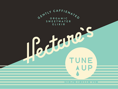Hectare's Tune Up bottle label packaging script