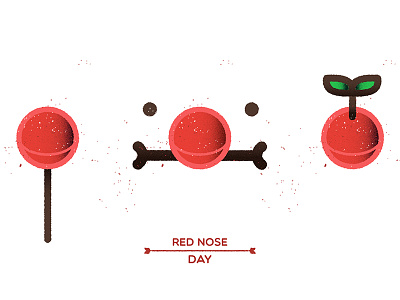 Red Nose Day apple chupachup lollipop nose red