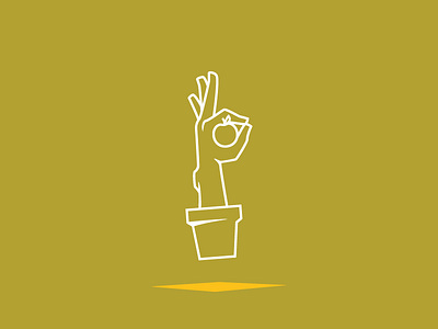 Floating Pot color floating green illustration pot projectp shadow