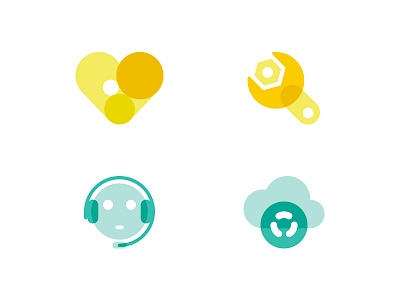 Webicons green icon illustration yellow