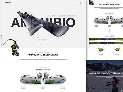 Amphibio - WIP desigm development skiing skis sport webshocker website