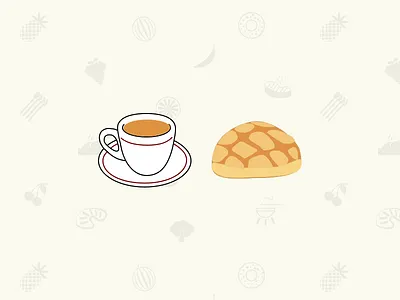 Hong Kong tea time cha chaan teng milk tea pineapple bun