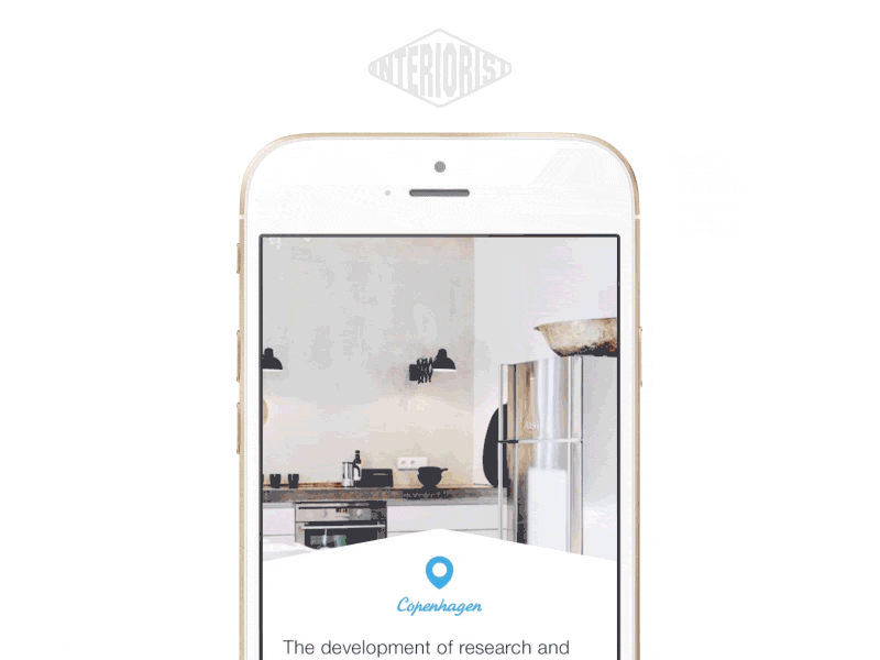 Interiorist App animation ios iphone navigation ui ux