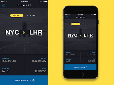 Flight Booking app booking flat flight ios iphone meterial mobile