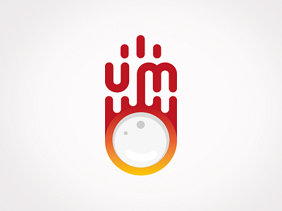 Unique Materials logo meteor outline red