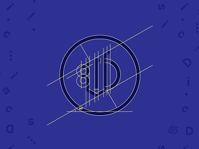 Monogram blue branding id logo monogram