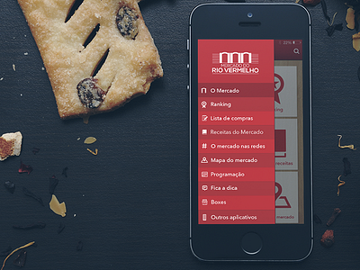 App Mercado do Rio Vermelho app bahia flat design food interface market menu mercado rio vermelho