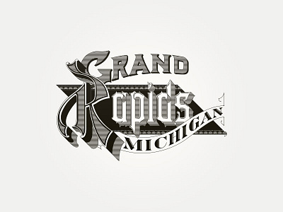 Grand Rapids Logo derek mohr font grand rapids graphic design lettering logo logo design michigan ornaments typeface typography vintage