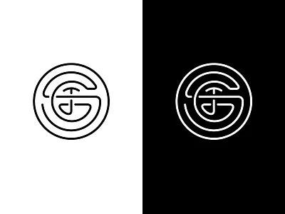 Monogram badge line logo monogram