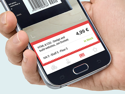 Barcode Scan android app barcode concept flat invoice price qr red scan stock store