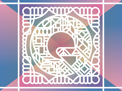 Q daily geometric letter letterform linework pattern q type