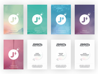 biz cards agency astronaut branding business card card color geometric gradient layout logo