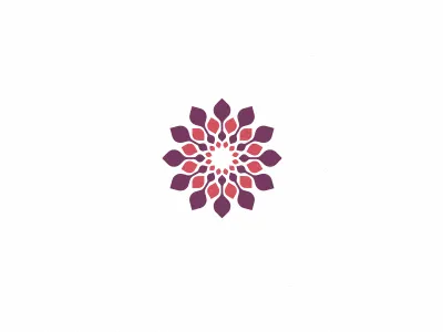 A Flower abstract brandmark circle flower latice leaf lettuce logo pattern petals symbol