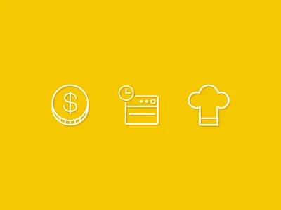 Cooking Icons 2 animation app chef coin dollar gif icon set ios oven recipes timer ui