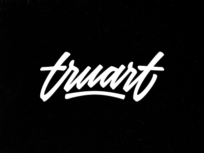 Truart logo brushpen calligraphy custom final hand lettering lettering logo logotype truart type typerface typography