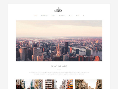 Grand - Creative Responsive Multipurpose Theme - Home 6 architecture blog business clean design elegant grand modern photography portfolio shop white