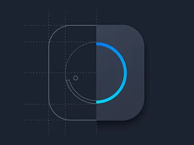 W.I.P app circle flat icon ios neon ui ux wip