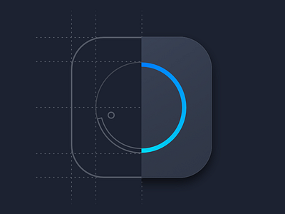 W.I.P app circle flat icon ios neon ui ux wip