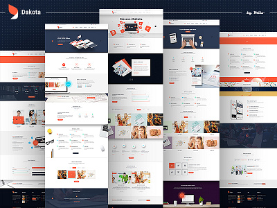 Dakota - Multi-Purpose Business PSD Template business clean modern multi purpose parallax template website