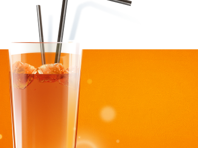 Coco water website teaser 2 glass ice orange