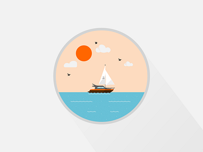 The Solo Yacht flatdesign yacht