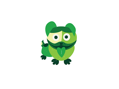 Verde art cartoon dog doodle draw flat green illustration illustrator vector