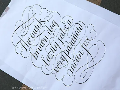 Calligraphy Original John Stevens calligrapher letter artist letterarts scribe