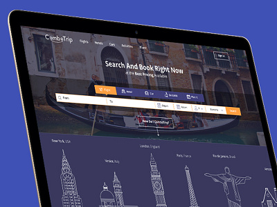 Home page re-design interface travel trip ui ux web website