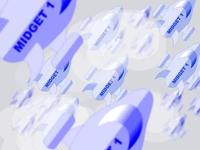 A Fleet of Midgets affinity designer doodle drawing illustration spaceship
