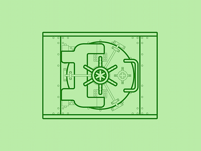 Bank Vault - 30 Minute Warmup bank flat illustration line lock security vault warmup wip