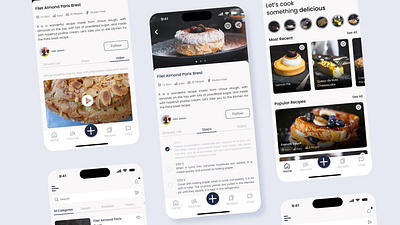 Recipe App design design challenges design system figma graphic design interactiondesign mobile app mobile design recipe app ui user experience user experiences user interfaces uxui design