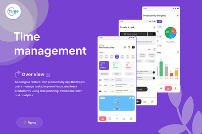 ⏳Time Management App UI – Get More Done in Less Time! 🚀 ui