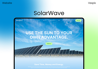 Solar Wave - Landing Page Design design landing page ui uiux ux website