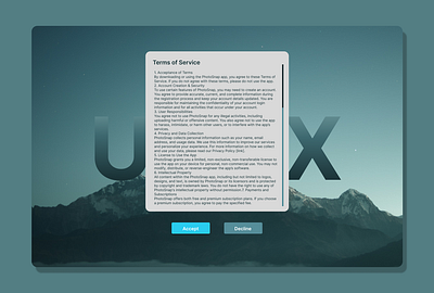 Daily UI #089- Agree to Terms dailyui dailyui 089 dailyui089 ui ux