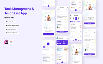 .✅ Task Management App UI – Stay Organized & Productive! 🚀 ui