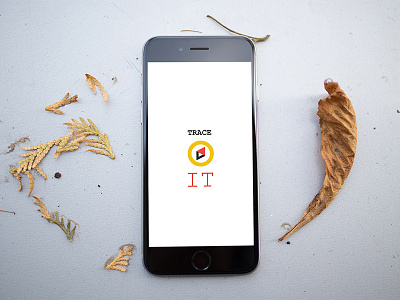 Trace It logo compass gps iphone it mobile mockup splash trace trace it