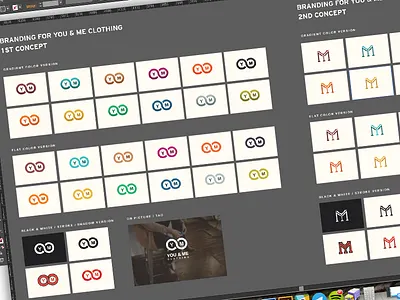 You & Me Clothing branding clothing label logo vector