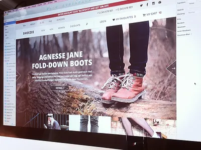 Slideshow WIP ecommerce flat product shoes shop sketchapp slideshow