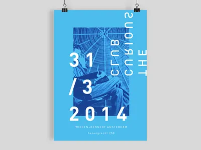 The Curious Club poster advertising amsterdam design din grid minimalism poster print science tesla typography