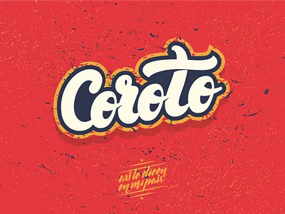 Coroto caracas lettering logo type typography vector venezuela