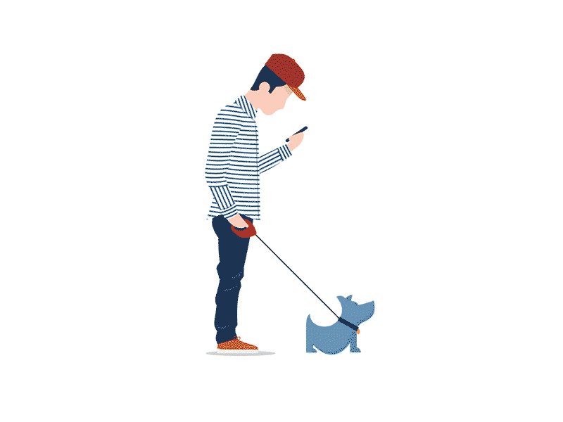 Rewards Near You - Guy animation belly dog gif guy icons location onboarding radar rewards