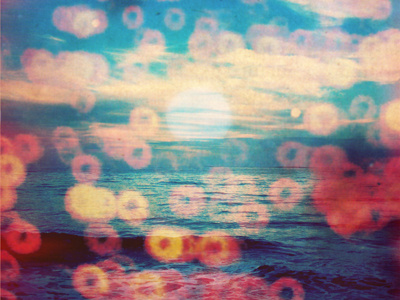 JS/STY beach light leaks nature ocean sky summer water waves