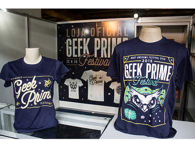 Geek Prime Store brand design festival geek illustrator owl promo shirt store tee