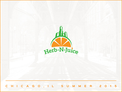 Herb-N-Juice chicago city juice logo organic smoothie urban