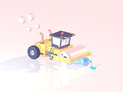 Determination 3d art artwork c4d design lighting modeling object truck vehicle