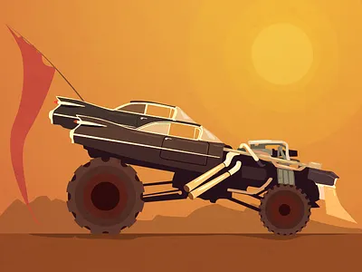 Immortan Joe's car - "Mad Max" fanart car desert fury road immortan joe mad max post apocalypse
