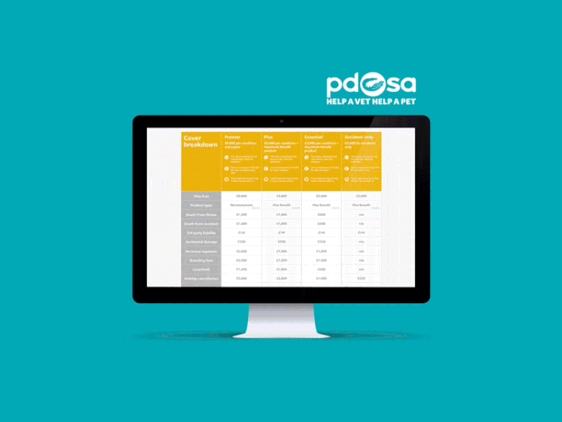 PDSA Animal Charity Website design illustration illustrator melbourne photoshop ui ux webdesign